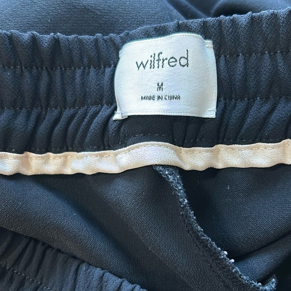 Aritzia Wilfred Buffon Crepe Jogger Pant Black Pockets Drawstring Trendy Sz M - Picture 9 of 14